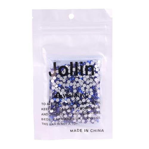 Image of 1440pcs Flatback Rhinestones Glue Fix Crystal Glass Diamantes Gems for Crafting Nail Art Crafts Decorations Clothes Shoes 4.0 mm (ss16, Sapphire)