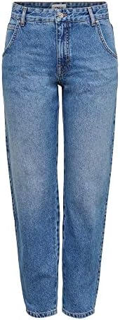 Only, Kadın, ONLTROY LIFE HW CARROT ANK DNM DOT, Orta Mavi Denim, M