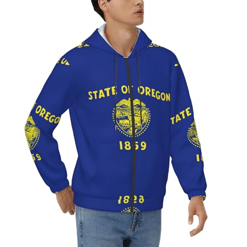 Sweat Oregon pour homme au style décontracté avec capuche et cordon de serrage confortable