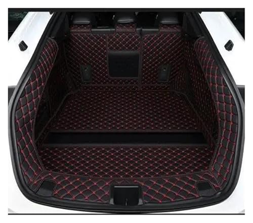 トランクマット に適合する MG7 に適合する MG7 2025 2024用 リアトランクマット カーレザーマット パーツ ブーツライナー スタイリング 汚れ防止プロテクター 後部座席マット(Full Black Red)