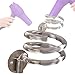 Kokiya Hair Dryer Holder Bracket Wall Mount Space Saving Stainless Steel Shelf Blow Dryer Rack Stand for Dormitories Salon Apartment, Gray