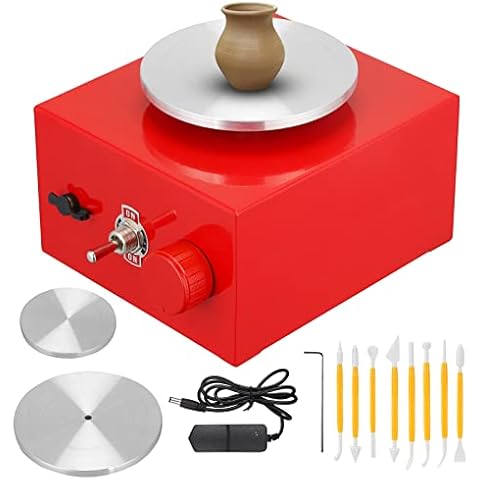 Torno Alfarero Eléctrico Kotsy Mini con Velocidad Ajustable y Placas de 10/6,5 cm Cover
