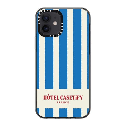 Coque compacte iPhone 12 CASETiFY noire transparente style Resort