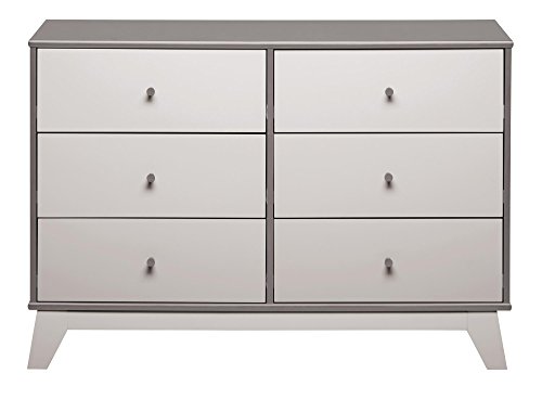 Little Seeds Rowan Valley Flint 6 Drawer Dresser, Two-Tone Gray