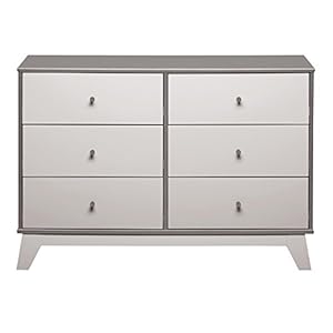 Little Seeds Rowan Valley Flint 6 Drawer Dresser, Two-Tone Gray