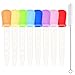 Anvin Lot de 8 pipettes compte-gouttes en silicone et plastique avec embout en forme de poire 5 ml pour moule à oursons en gélatine, moule à bonbons, gélatine, science (avec brosse de nettoyage)