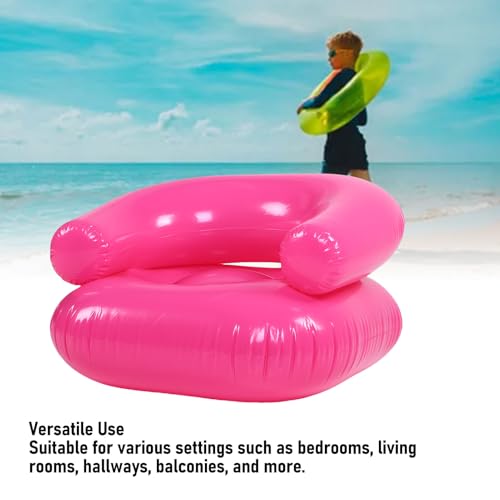Sofá inflable suave rosa traslúcido con estructura ergonómica y cómoda 6
