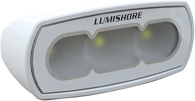 Lumishore Eclipse 4 Inch Floodlight, White Spreader Light Adjustable Bracket Mount, 60-0467