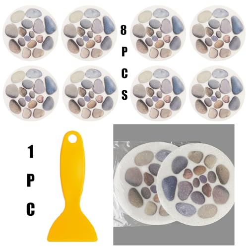Lowats rutschfeste Badewannen Aufkleber 8 Stück Selbstklebende Antirutsch Sticker Dusche Antirutsch Aufkleber Matte Self Adhesive Anti Rutsch Sticker Anti Rutsch Aufkleber Badewanne Rund 15 cm