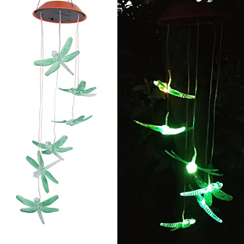 Evita Apagones en el Jardín con las Lámparas Solares Colgantes LED de Libélula Verde 3 unids 6
