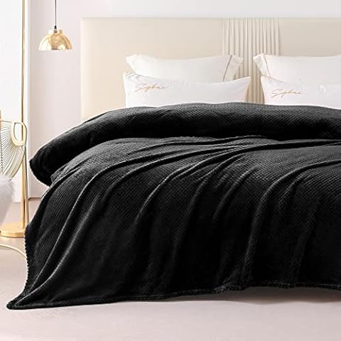 Yebeda Couverture Flanelle Noir 220x240 cm Cover