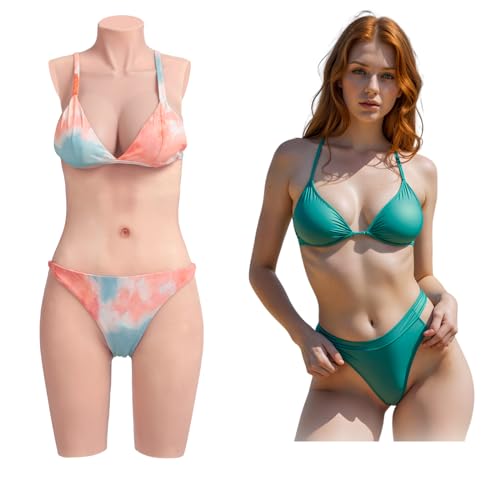 Crossdresser transgenre bodysuit silicone KUMIHO avec faux sein blanc D cup