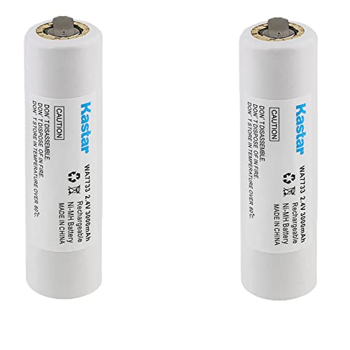Kastar 2-Pack 2.4V 3000mAh Ni-MH Battery Replacement for Mark 1 130221000, Pollenex Wm17, Reach Assembly Ev243, Ryobi Bd10r, Saft 5387a701, Saft Vrcs023, Sanyo Kr1300sc, Sears/Craftsman 135112110