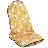 LoyaGour Car Seat Cover Protector Front Seats,for Gym Workout,Running,Swimming,Beach and Hiking,Waterproof Sweat Towel Bucket Seat Covers for Cars SUV Trucks (Chamomile and Yellow, 1Pcs)