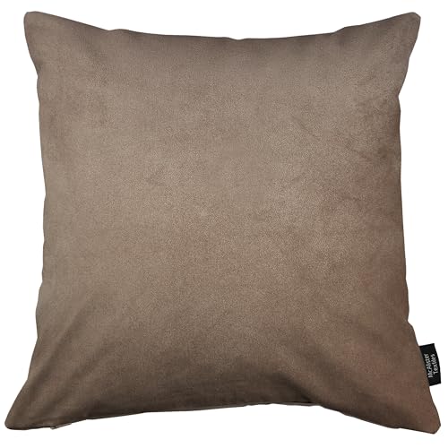 Housses de coussin en velours mat 43 x 43 cm résistantes moka