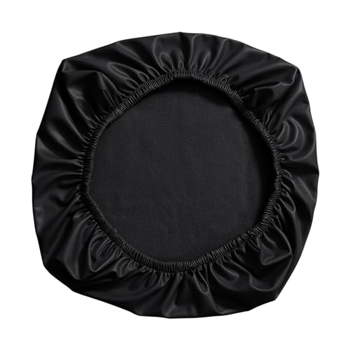 Leefasy Waterproof Office Desk Chair Seat Cover, PU Leather Chair Covers, Stretchable Rotating Computer Chair Slipcovers Protector, Removable Washable Chair Covers, Black