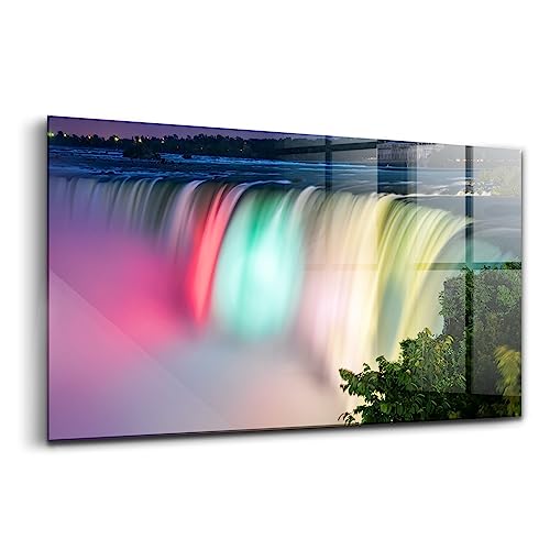 Image Décoration murale Verre d'art Niagara Wallfluent peinture tableau coloré