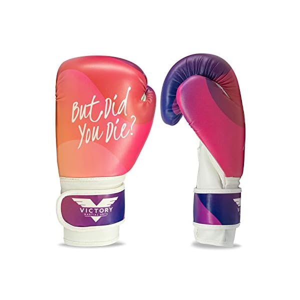 Victory-Martial-Arts-Womens-Cardio-Kickboxing-Boxing-GlovesPunching-Bag-Gloves Women's Cardio Kickboxing Boxing Gloves/Punching Bag Gloves (12 oz, But Did You Die)