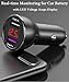 for Huawei Supercharge Car Charger, 9V/2A Car Charger Adapter Quick Fast Charger with USB Type C Super Charging Cable Car Adapter for Huawei P40 P30 P20 Pro,Mate 30 20 10 9 (Black with LED Display)