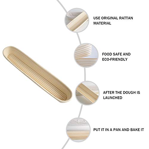 HEMOTON 1 peça de fermentação de pão longo, ferramenta de fermentação para padaria