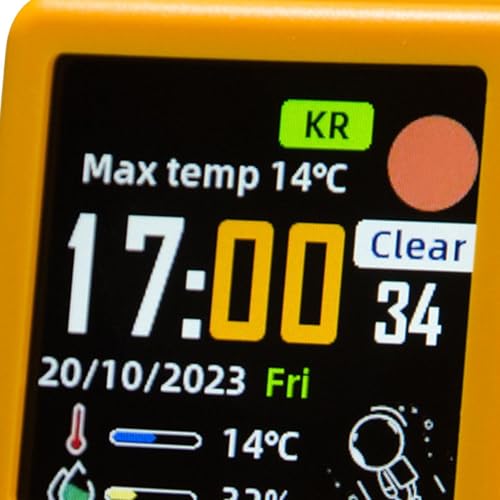 Monitor de temperatura LCD con previsión meteorológica digital y sensor externo 7