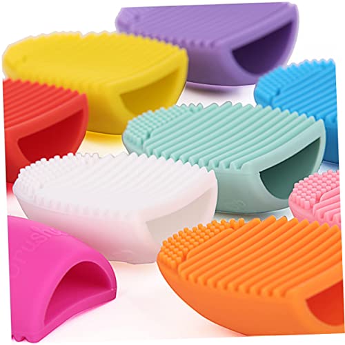 Black Silicone Makeup Brush Cleaner Egg, Easy to Use Cosmetic Scrubber Tool image 5