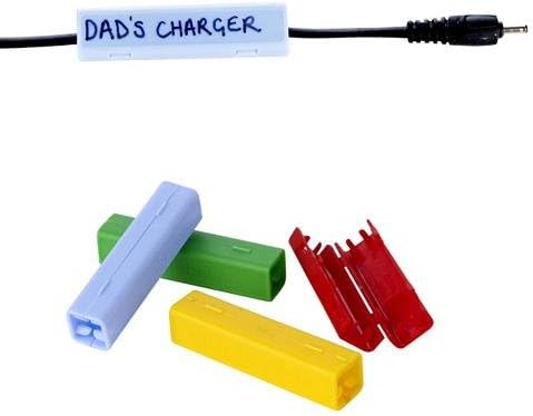 Multi-Pack of 20 Cablebug Clip-On Cable Labels. 10 Small to fit Cables 2mm to 5mm and 10 Large to fit Cables 5mm to 7mm