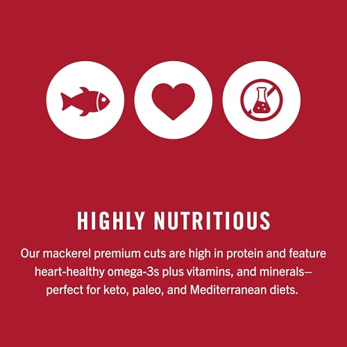 King Oscar Skinless & Boneless Mackerel Variety Pack, 4.05 Ounce Cans (Pack of 6), Skinless & Boneless, Wild Caught Canned Mackerel