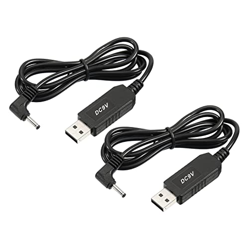 2pz DC 5V a DC 9V USB Step Up Voltaggio Convertitore Cavo Alimentazione con DC Gomito jack 3.5 Mm x 1.35 Mm Ottimo per Router fotocamera Nero 6W 1A