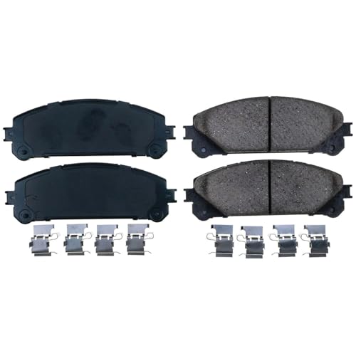 Image of PowerStop Front Brake Pads for Lexus NX250 2022-25 |NX300 2021 |NX300h 2021 |NX350 2022-25 |NX350h 2022-25 |Lexus NX450h+ 2022-25 - Z17 Ceramic Brake Pads with Installation Hardware, 17-1324N