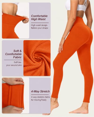 Image of TNNZEET High Waisted Leggings for Women - No See Through Tummy Control Cycling Workout Yoga Pants with Pockets Reg & Plus