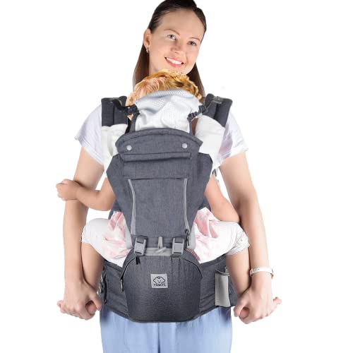 Yssktc Baby Carrier Newborn To Toddler,6-In-1 Ergonomic Baby Carrier With Hip Seat,All Seasons Baby Holder Carrier For Men Dad Mom,All Position,Essential For Hiking Shopping Travelling #TOP23