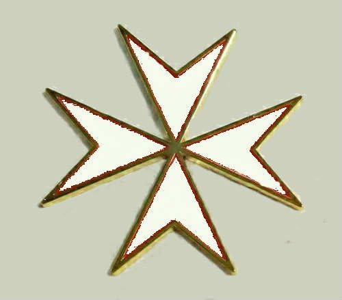 Medieval Malta Maltese White Cross Crusade Knight Medal Badge War Battle KT KC