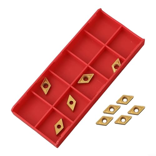 SDNCN1010H07 External Turning Tool Holder 10mm x 100mm for CNC Lathe with DCMT070204 Carbide Inserts Compatible, Alloy Steel, 10-Pack