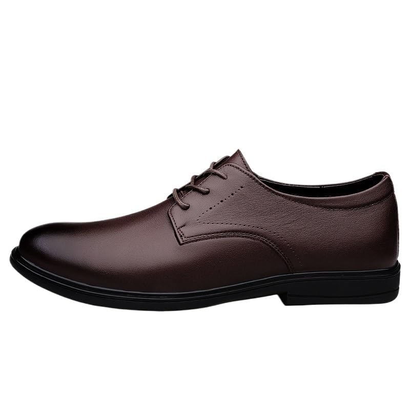Men's Pointed Toe Dress Shoes Classic Lace-up Formal Tuxedo Shoes Men's Leather Shoes, Business Dress Shoes All-Match Casual Shock-Absorbing Footwear Wear-Resistant Shoes2