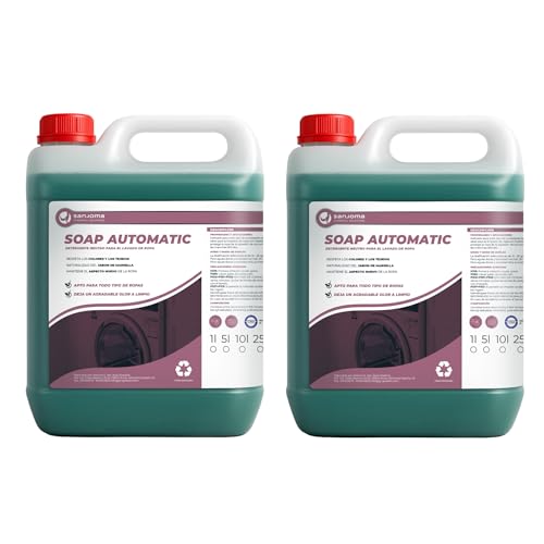 5L Detergente de Lavadora Líquido Profesional Neutro - Pack de 2 - Para Ropa Blanca y Color - Formula Nueva Efecto Ropa Nueva