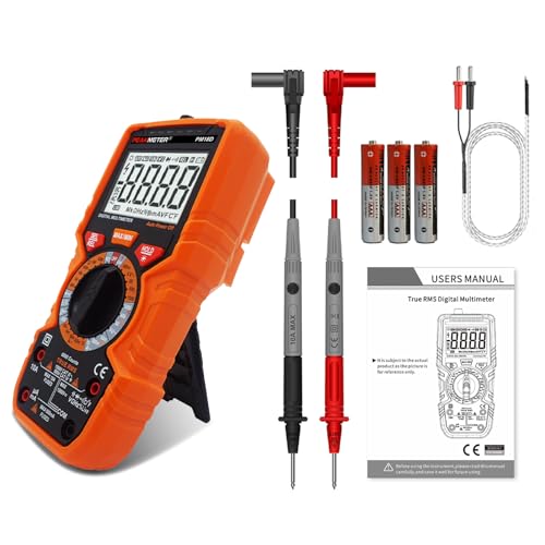 Multimètre numérique avec comptage 6000,voltmètre RMS vrai,ohmmètre,ampèremètre,mesure de la tension courant résistance Diode continuité température...