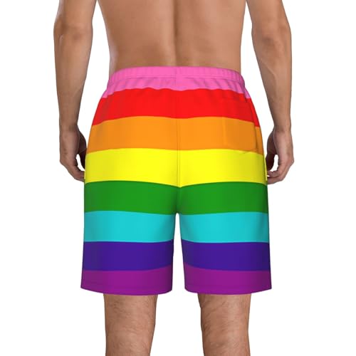 Gender Fluid Pride Flag Men's Swim Trunks Beach Shorts Quick Dry Hawaiian Swimming with Pockets3