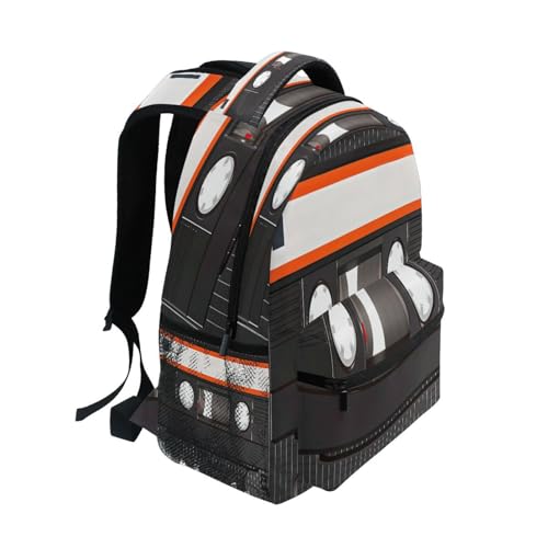 Old Cassette Tape Music Backpack for School Boys Girls Adults Kids Bookbag Laptop Bag 15L2
