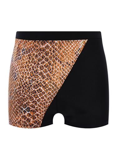 Jugaoge Kids Girls Snakeskin Print Biking Yoga Shorts High Waist Stretchy Gymnastics Ballet Dance Shorts2
