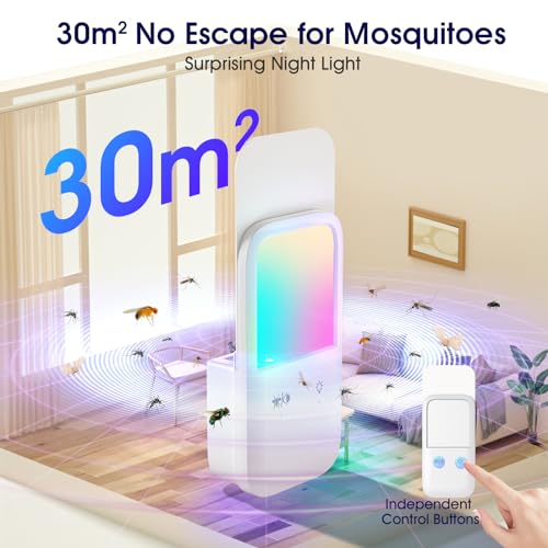 Fruit Fly Traps for Indoors Fly Trap Indoor Flying Insect Trap Plug-in 2-in-1 Mosquito Trap with Night Light Gnat Traps for House Indoor Fly Trap for Moths Other Flying Insects with 5 Fly Trap Refill - Image 4
