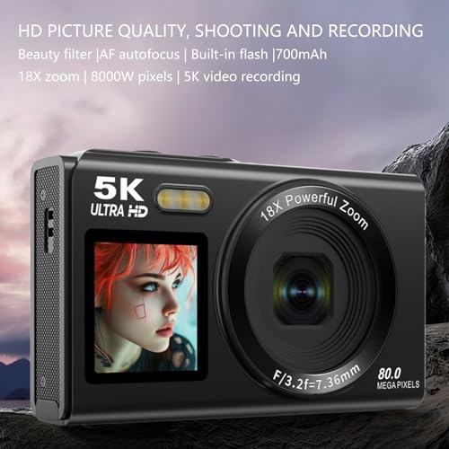 Caméra double écran 5K pour réussir vos vlogs et vidéos en direct