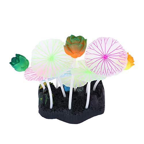 Balacoo 1PC Lifelike Artificial Silicone Emulational Lotus Leaf Fish Tank Decor Fake Aquatic Plants Landscape Decoration