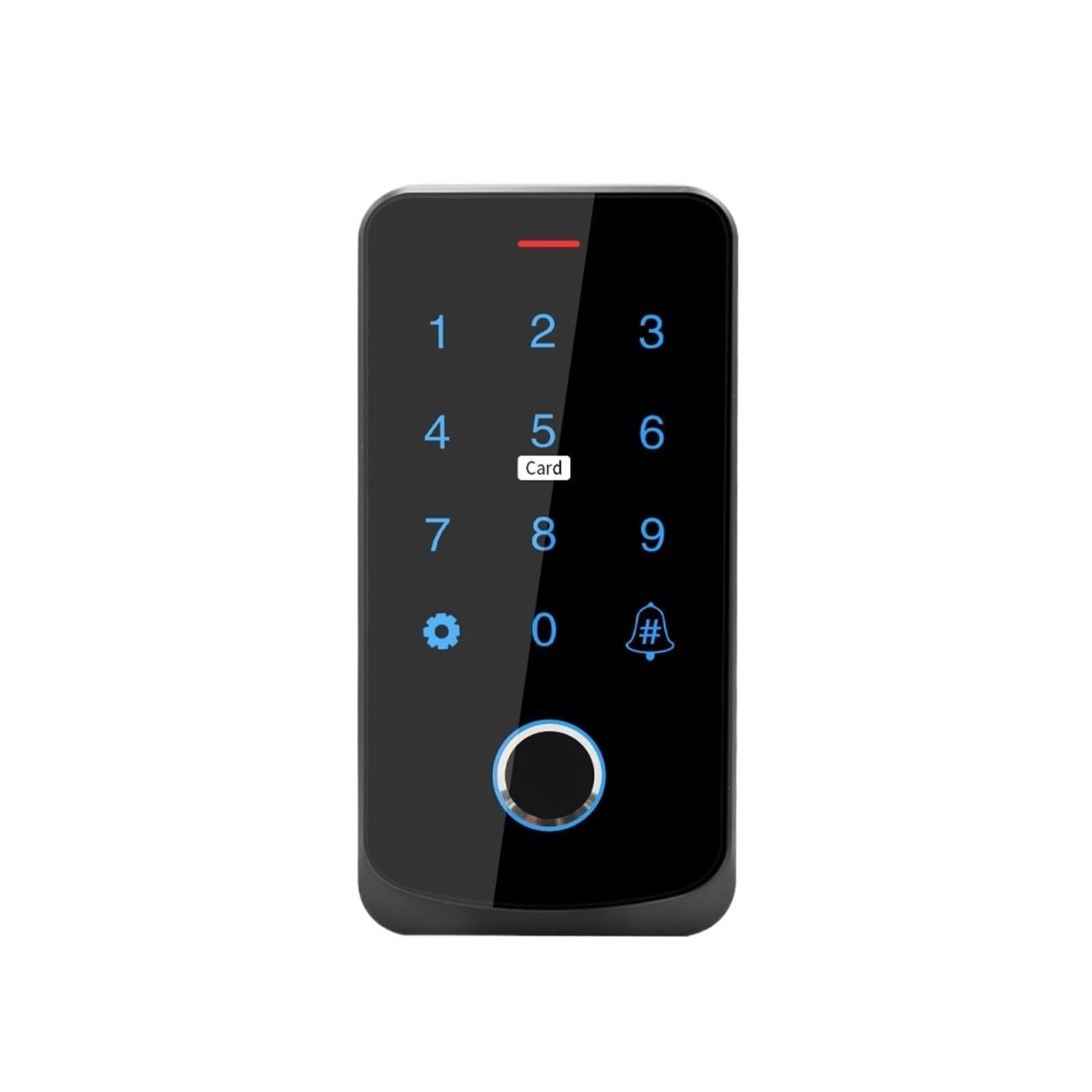 Kontroler dostępu Bluetooth z czytnikiem linii papilarnych, autonomiczny, dotykowy system otwierania drzwi, wodoodporny,Większe bezpieczeństwo(TF9MF-W black)