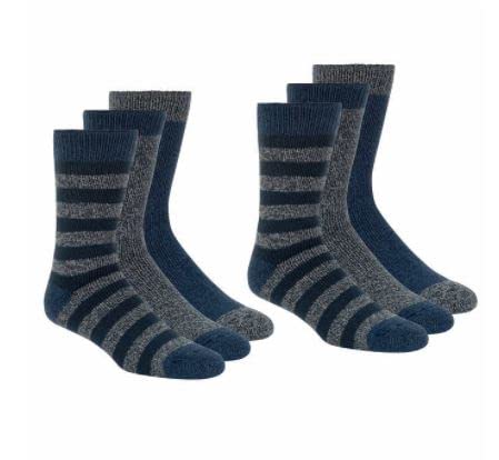 Avalanche Men's Ultimate Thermal Sock, 6 Pair - Blue (1526077) #TOP1