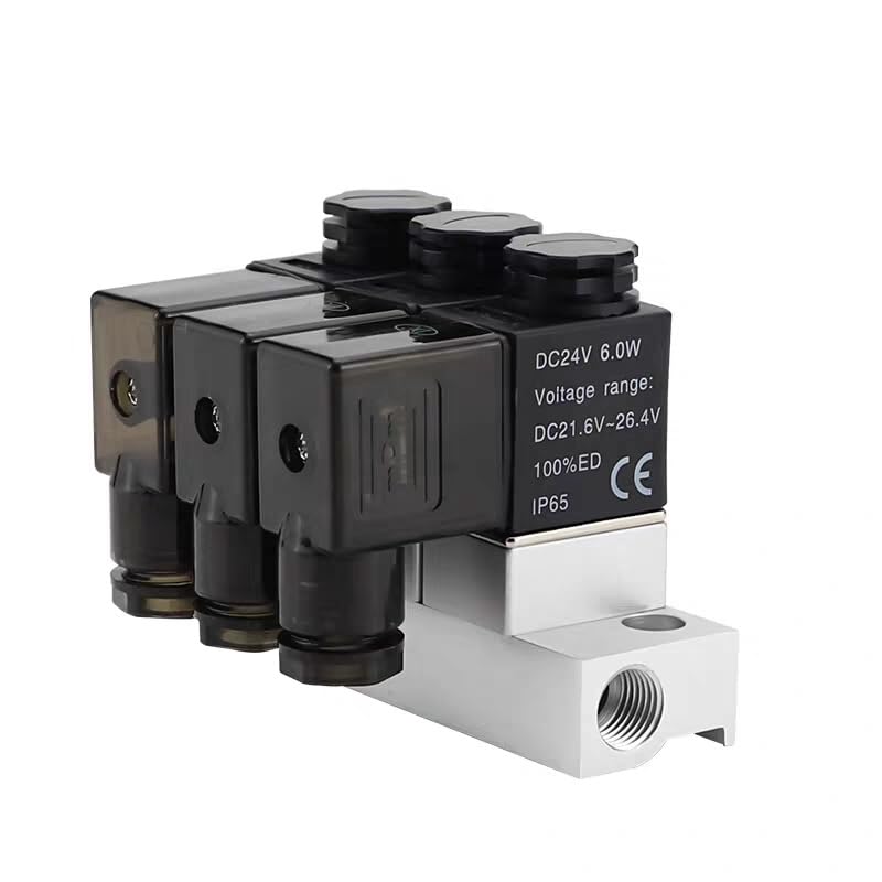 Électrovanne pneumatique 24V à contrôle de débit efficace et système de raccordement enfichable