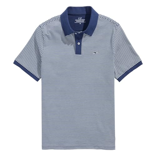 vineyard vines Men's Striped Edgartown Pique Polo