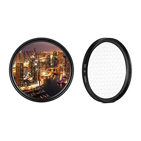 8X Star 55mm Sternfilter dHD DIGITAL Marken Gitterfilter 8 Fach Stern Filter 55 mm Cover