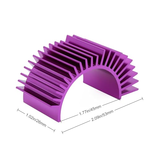 (2-Pack) Hobbypark Aluminum Electric Engine Motor Heatsink Fins Cooling for RC 540 550 3650 Size Brushed Brushless RC Car Accessories - Thumbnail 2