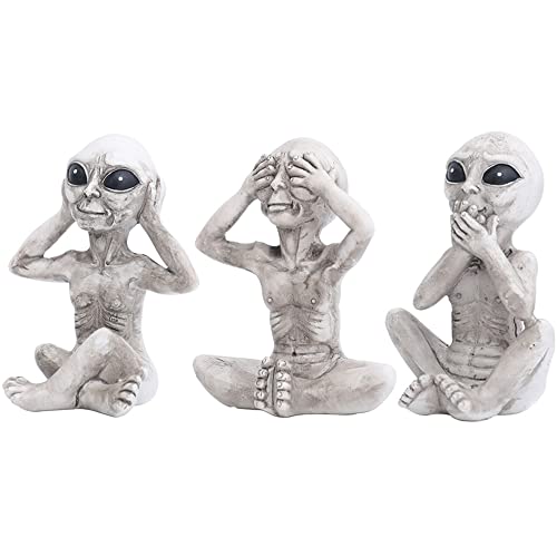 Estatua Alien UFO Decoración Halloween Espacio miniatura 1